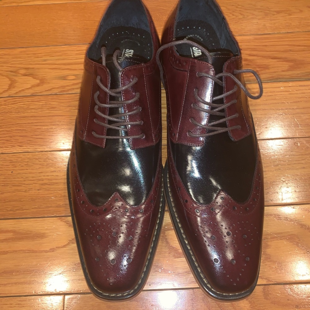 Men's Stacy Adams Wine and Black